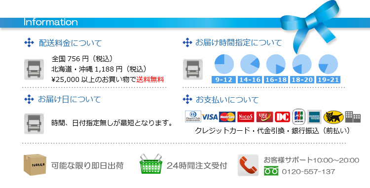 配送料金やお届け時間指定についてのご案内