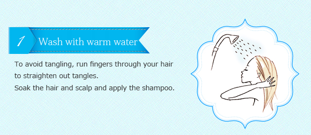 Wash twice with the shampoo.