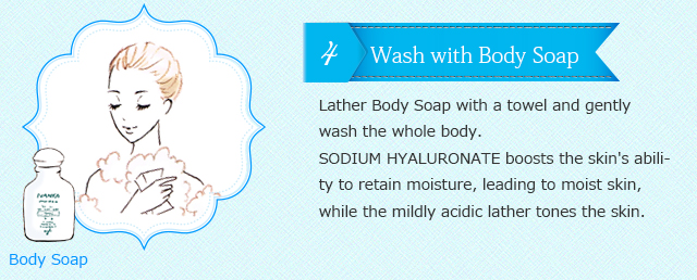 Wash with Body Soap.