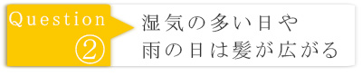 湿気の多い日や、雨の日は髪が広がる