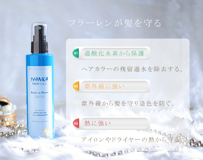 フラーレンが髪を守る