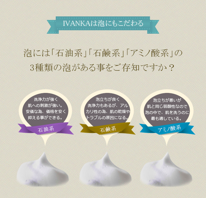 イヴァンカは泡にもこだわる