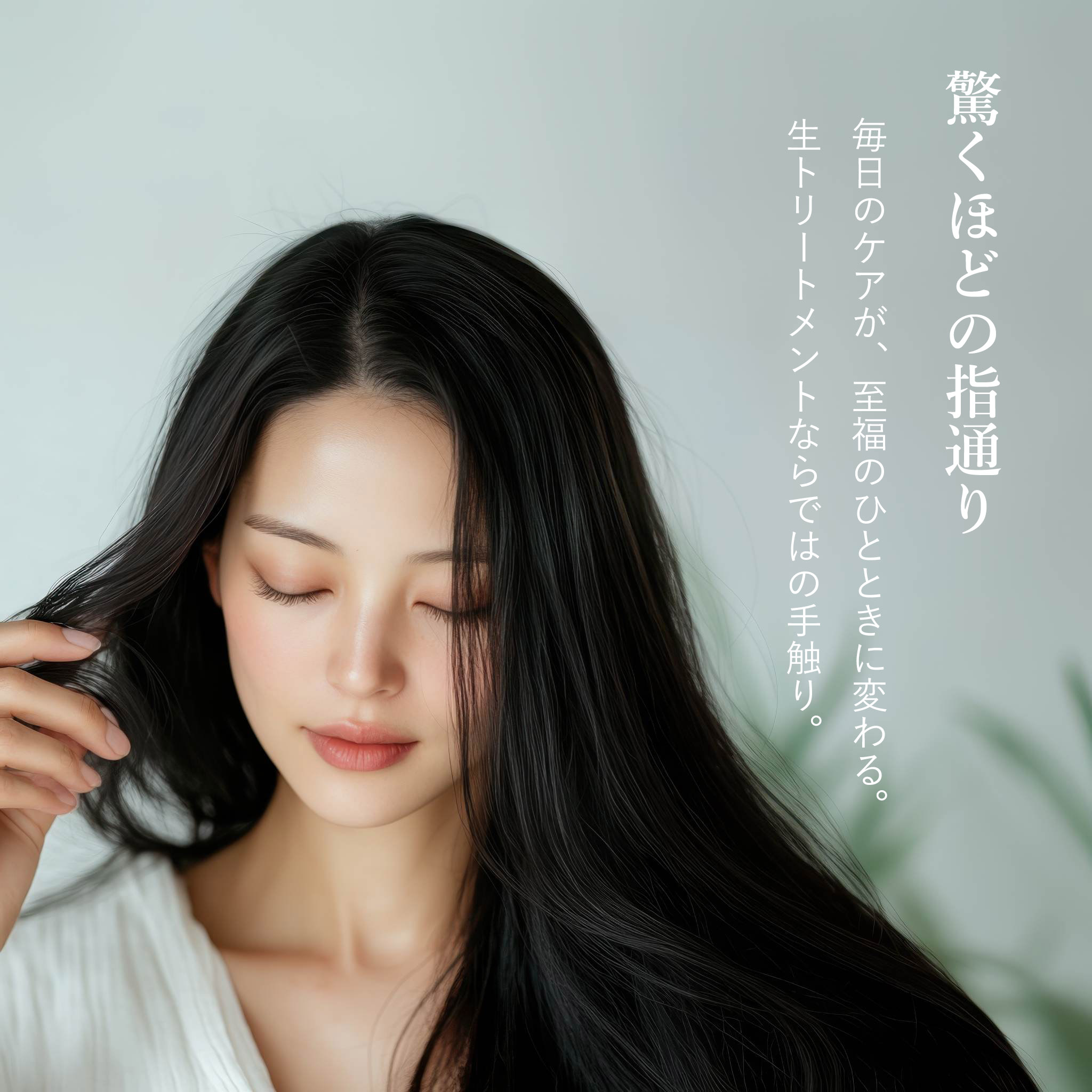 驚くほどの指通り。まとまり、ツヤ、ハリ・コシ。